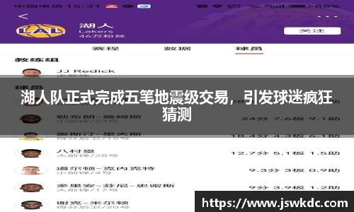 湖人队正式完成五笔地震级交易，引发球迷疯狂猜测