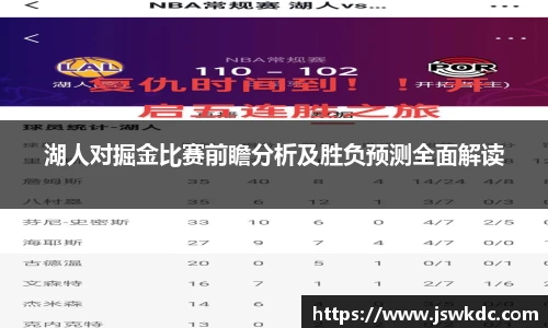 湖人对掘金比赛前瞻分析及胜负预测全面解读